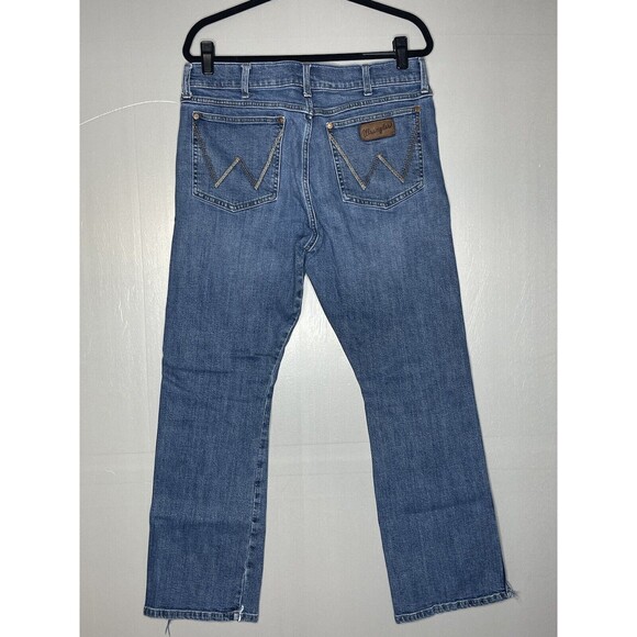Wrangler Retro Jeans Men's 34x30 Slim Boot Western Cowboy Blue Denim - Picture 1 of 6